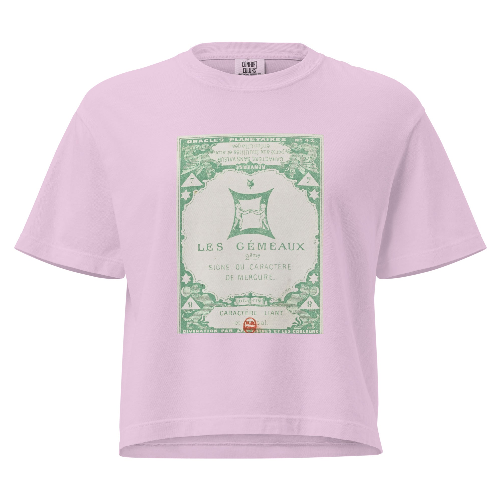"Gemini" Vintage French Astrology Oracle | Women's Boxy Tee-Haus of Darkness, Haus of Light