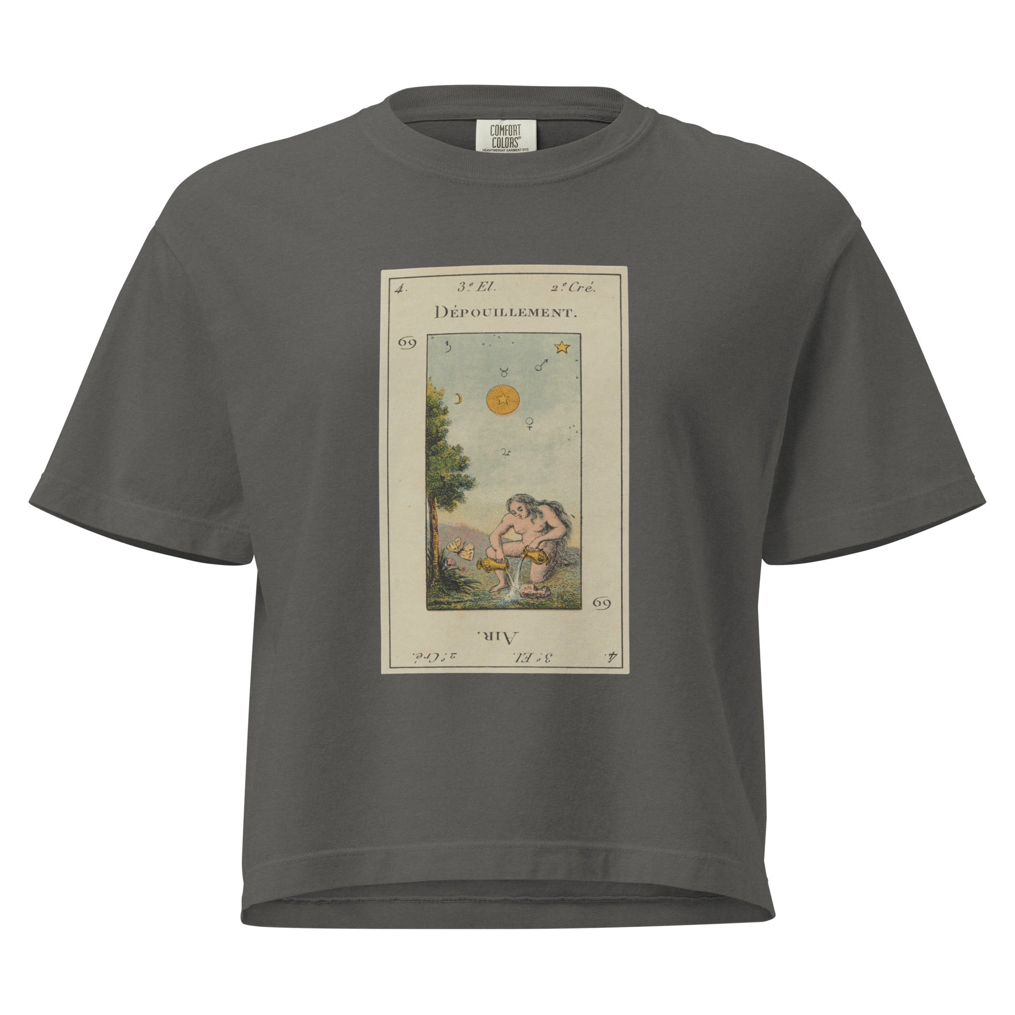 Vintage "Grand Etteilla" French Tarot "The Star" | Women’s Boxy Tee-Haus of Darkness, Haus of Light