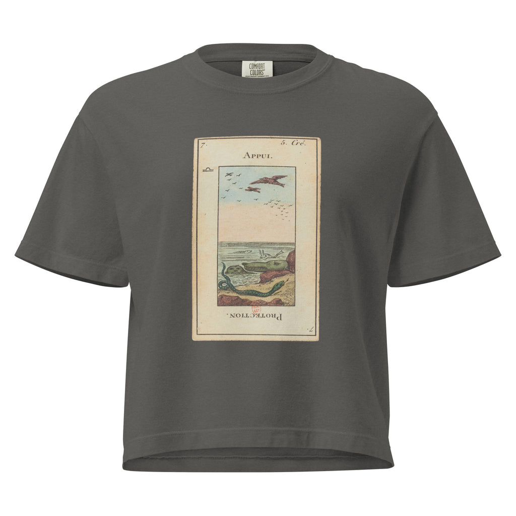 Vintage "Grand Etteilla" French Tarot "Protection" | Women’s Boxy Tee-Haus of Darkness, Haus of Light