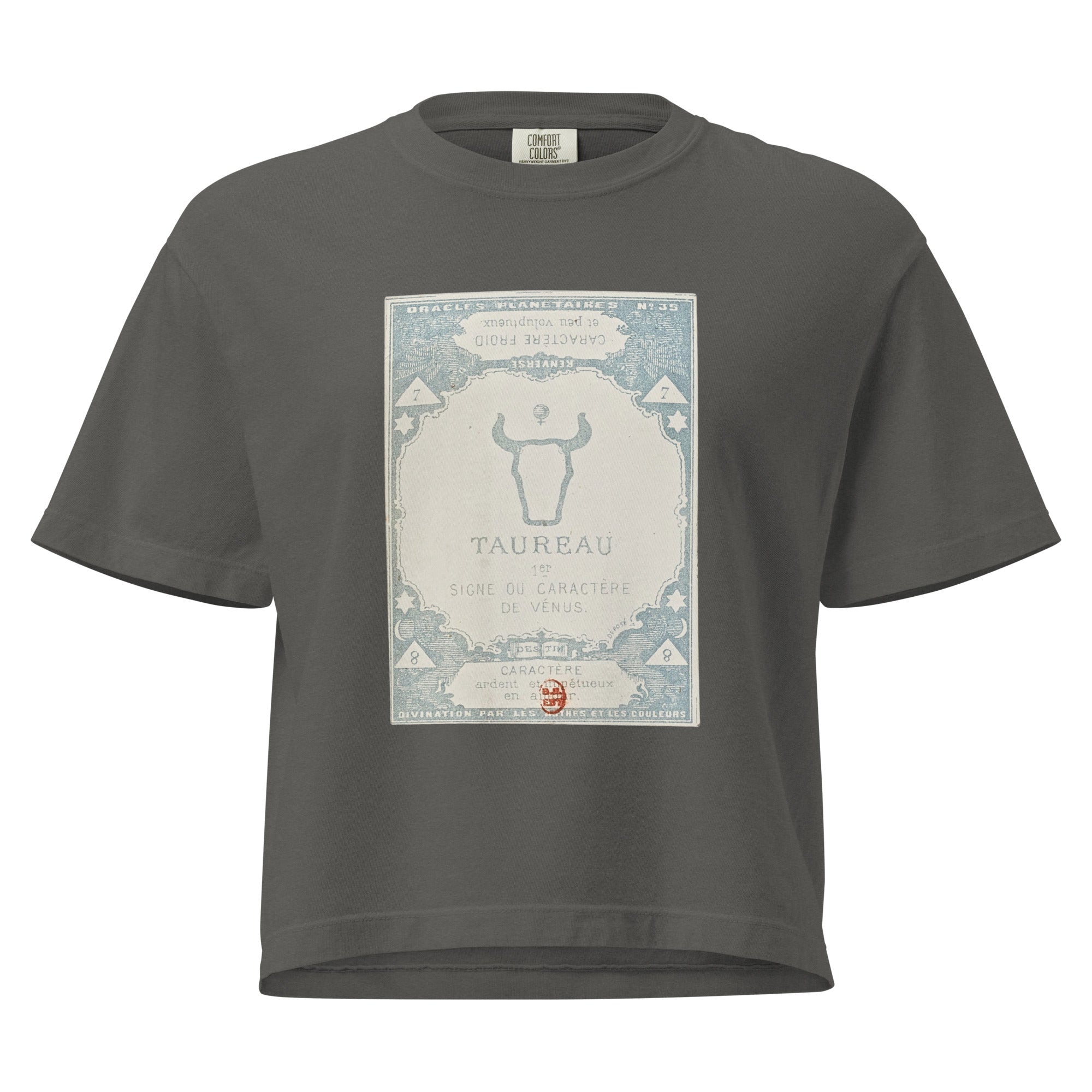 "Taurus" Vintage French Astrology Oracle | Women's Boxy Tee-Haus of Darkness, Haus of Light