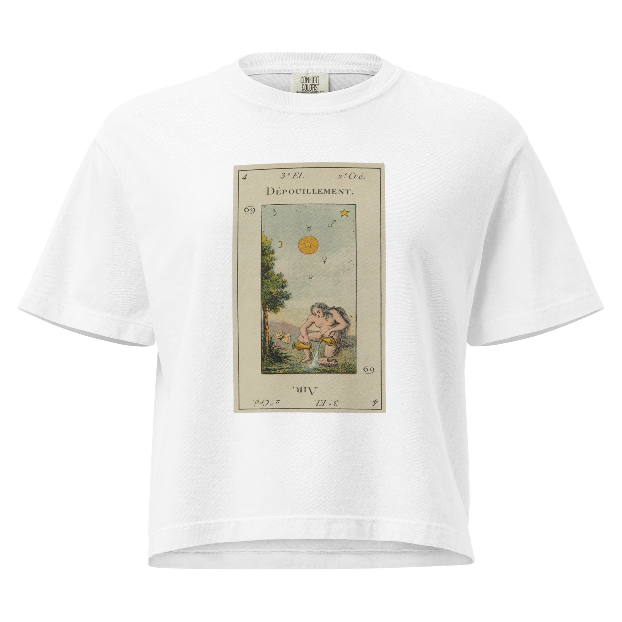 Vintage "Grand Etteilla" French Tarot "The Star" | Women’s Boxy Tee-Haus of Darkness, Haus of Light