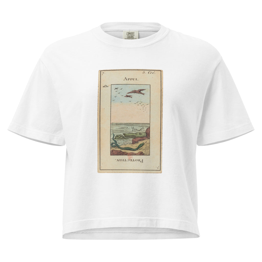 Vintage "Grand Etteilla" French Tarot "Protection" | Women’s Boxy Tee-Haus of Darkness, Haus of Light