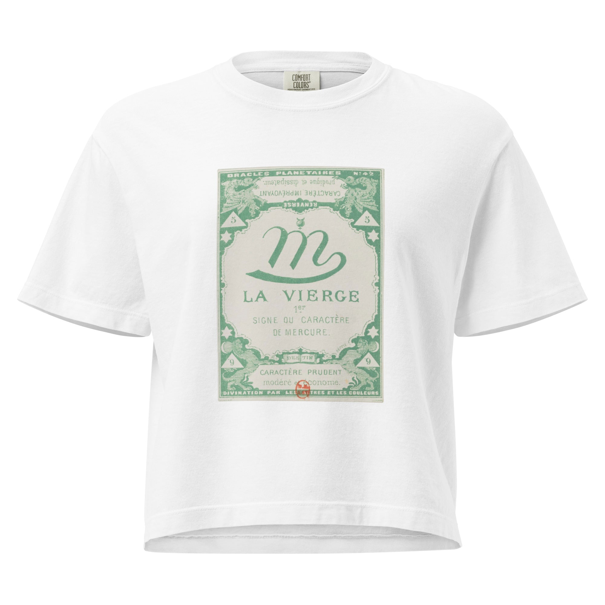 "Virgo" Vintage French Astrology Oracle | Women's Boxy Tee-Haus of Darkness, Haus of Light