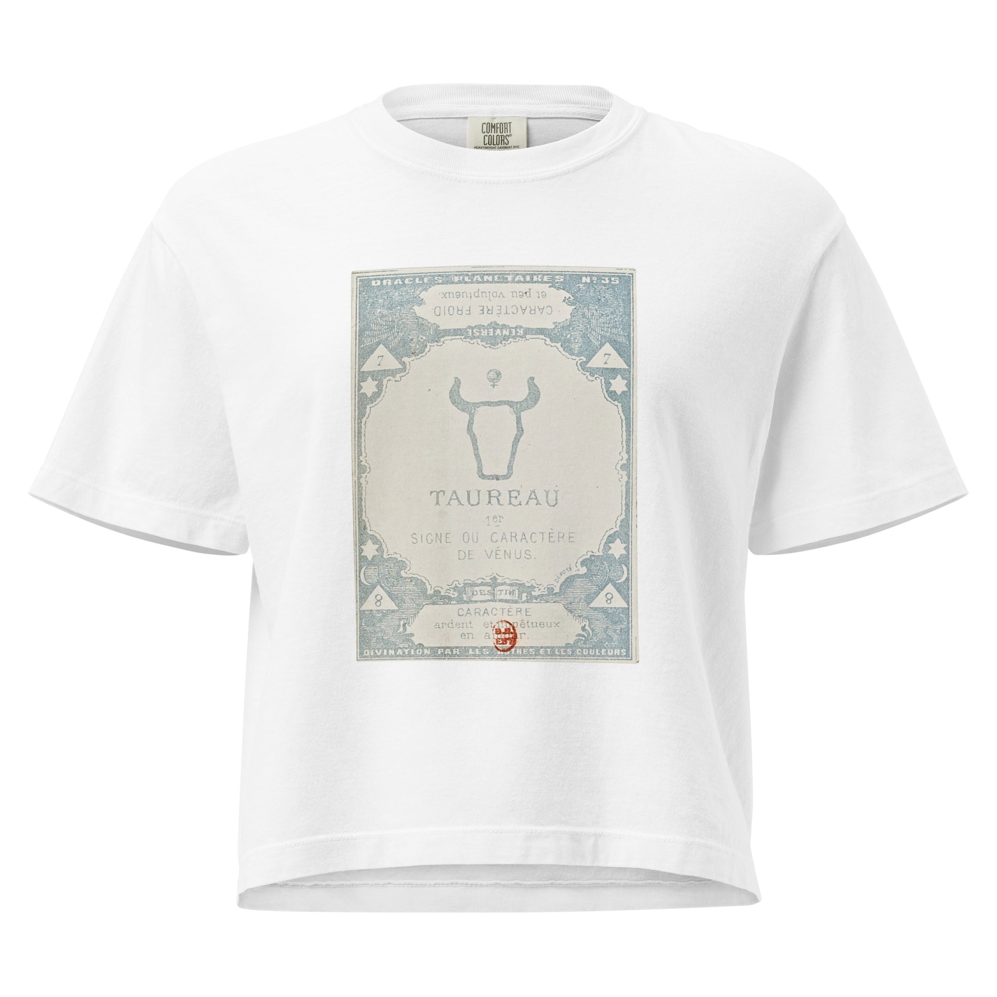 "Taurus" Vintage French Astrology Oracle | Women's Boxy Tee-Haus of Darkness, Haus of Light