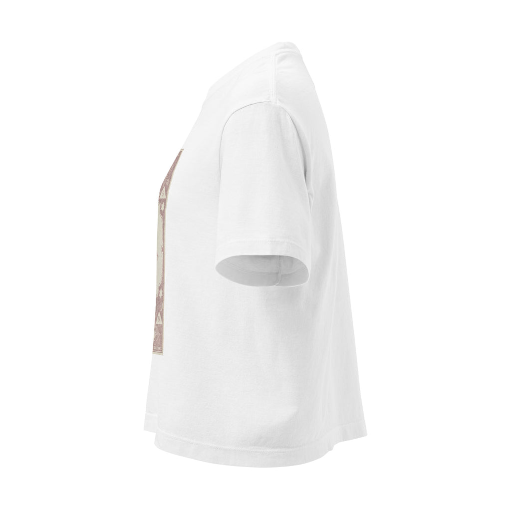 "Cancer" Vintage French Astrology Oracle | Women's Boxy Tee-Haus of Darkness, Haus of Light