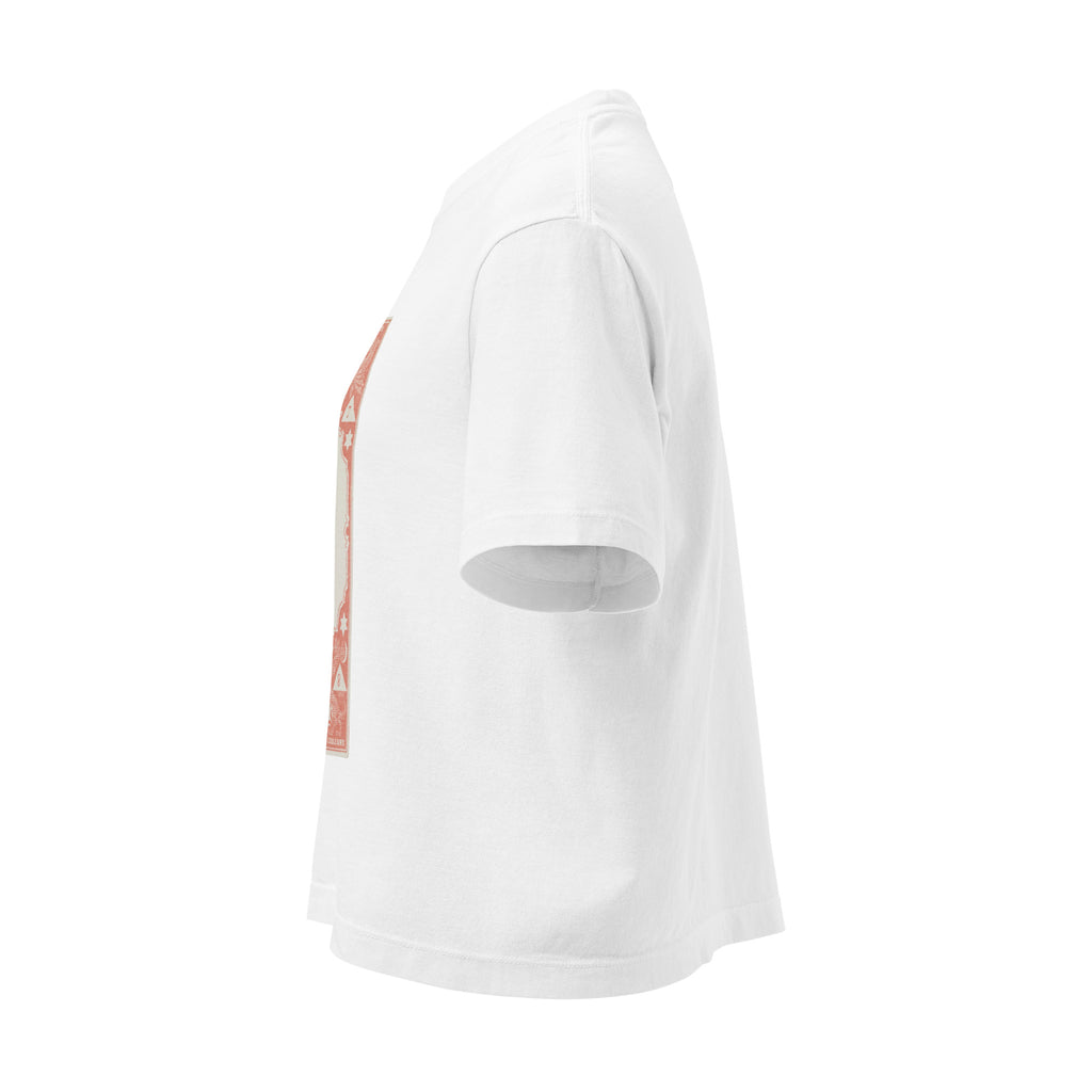 "Pisces" Vintage French Astrology Oracle | Women's Boxy Tee-Haus of Darkness, Haus of Light