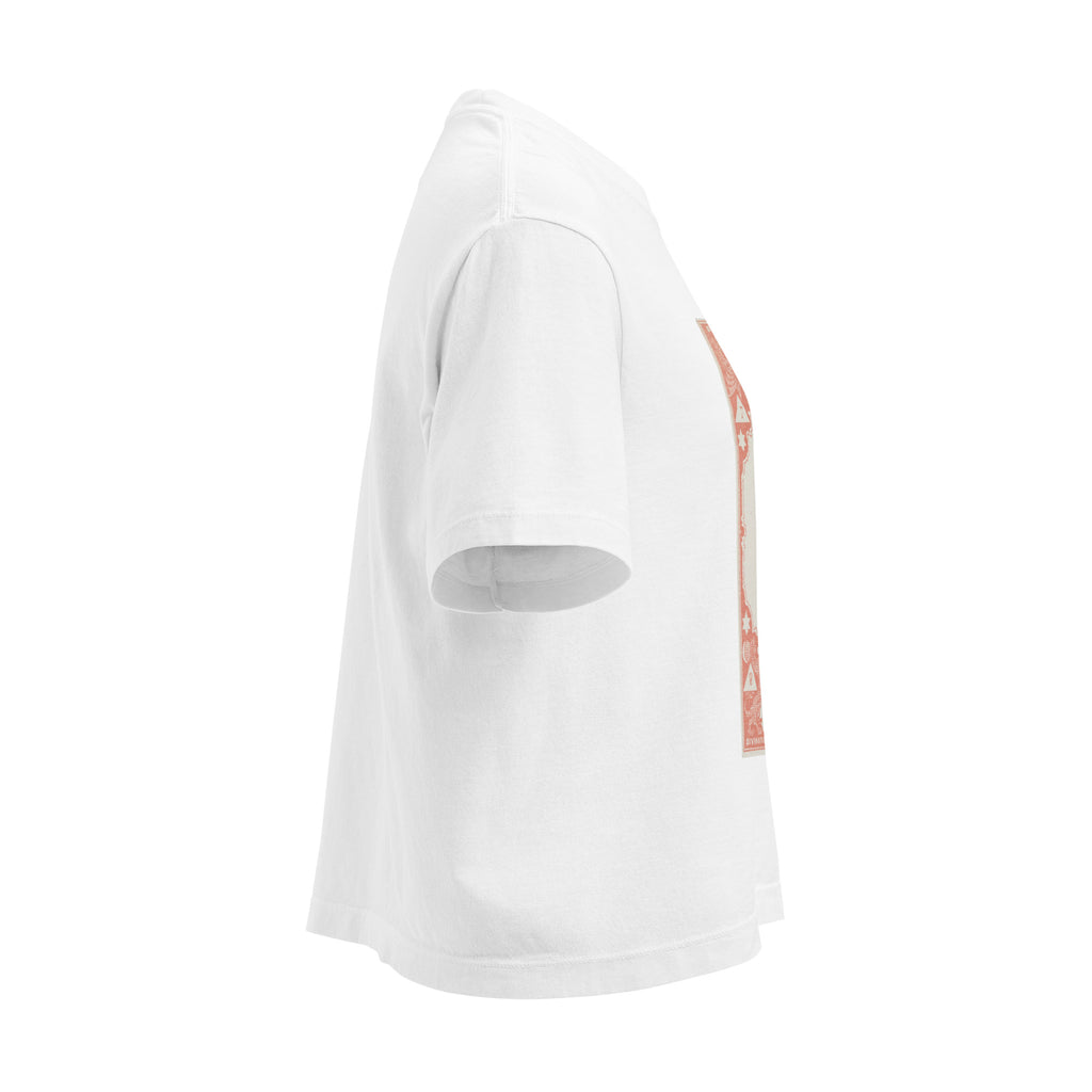 "Pisces" Vintage French Astrology Oracle | Women's Boxy Tee-Haus of Darkness, Haus of Light